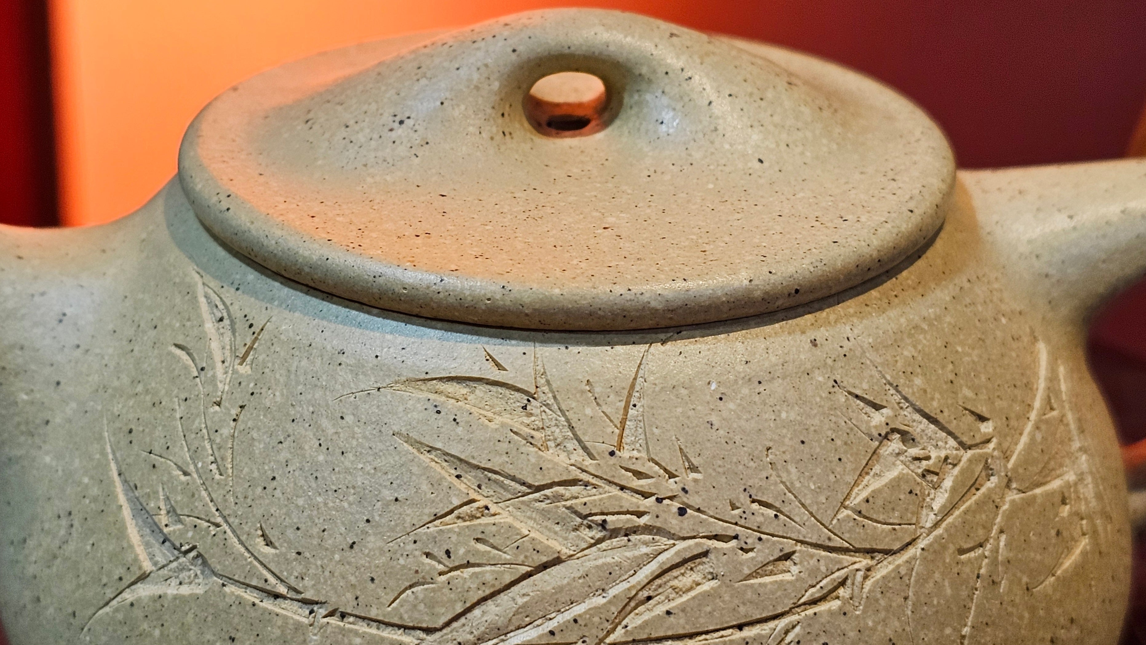 Jing Zhou Shi Piao 景舟石瓢, Zhi Ma Duan Ni 芝麻段泥, 186.8ml, by Craftsman Gu Xiao Ming 顾小明; Engraving of Bamboo & Poem in Kai Shu 竹与诗词(楷书)刻绘 by Craftsman Ruo Xi 若兮 ~ Congratulations!to Mr M.B.! 0132hrs 26th Nov 2025, Los Angeles! CA!