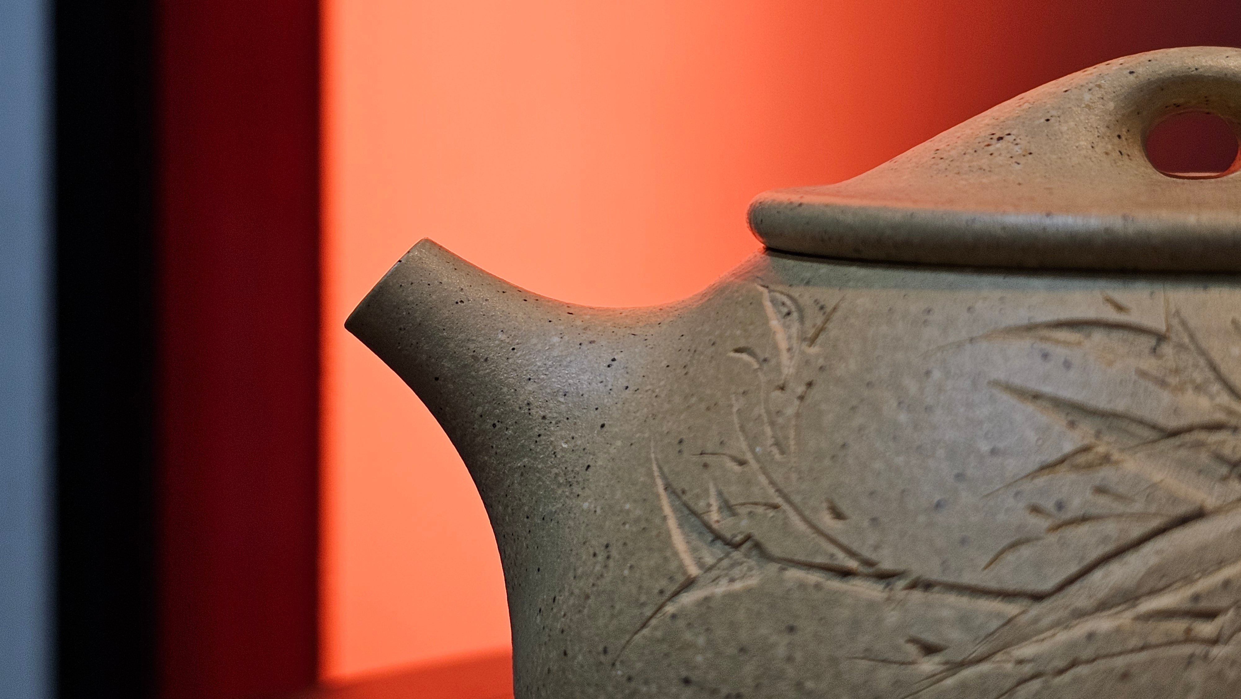 Jing Zhou Shi Piao 景舟石瓢, Zhi Ma Duan Ni 芝麻段泥, 186.8ml, by Craftsman Gu Xiao Ming 顾小明; Engraving of Bamboo & Poem in Kai Shu 竹与诗词(楷书)刻绘 by Craftsman Ruo Xi 若兮 ~ Congratulations!to Mr M.B.! 0132hrs 26th Nov 2025, Los Angeles! CA!