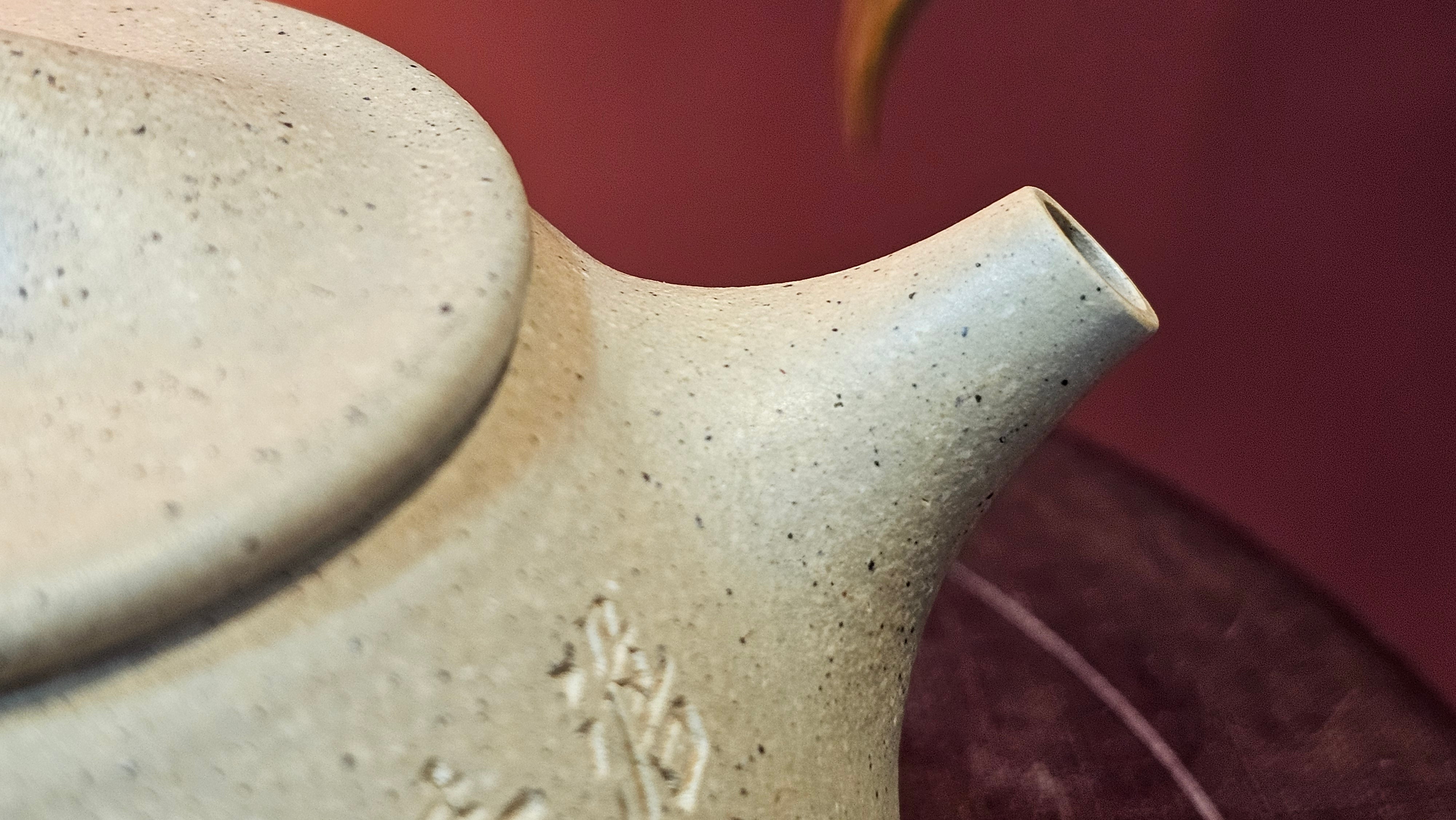 Jing Zhou Shi Piao 景舟石瓢, Zhi Ma Duan Ni 芝麻段泥, 186.8ml, by Craftsman Gu Xiao Ming 顾小明; Engraving of Bamboo & Poem in Kai Shu 竹与诗词(楷书)刻绘 by Craftsman Ruo Xi 若兮 ~ Congratulations!to Mr M.B.! 0132hrs 26th Nov 2025, Los Angeles! CA!