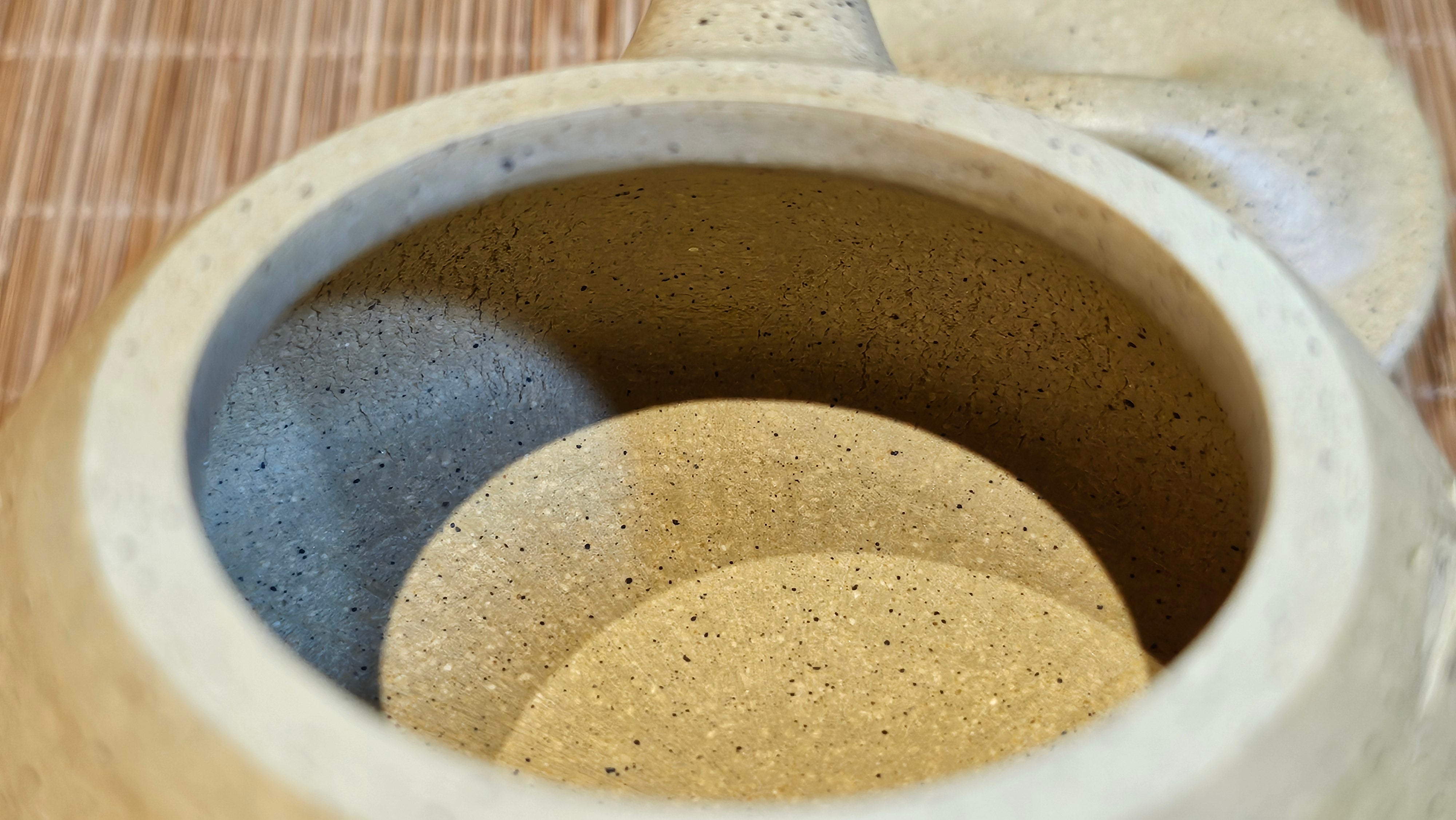 Jing Zhou Shi Piao 景舟石瓢, Zhi Ma Duan Ni 芝麻段泥, 186.8ml, by Craftsman Gu Xiao Ming 顾小明; Engraving of Bamboo & Poem in Kai Shu 竹与诗词(楷书)刻绘 by Craftsman Ruo Xi 若兮 ~ Congratulations!to Mr M.B.! 0132hrs 26th Nov 2025, Los Angeles! CA!