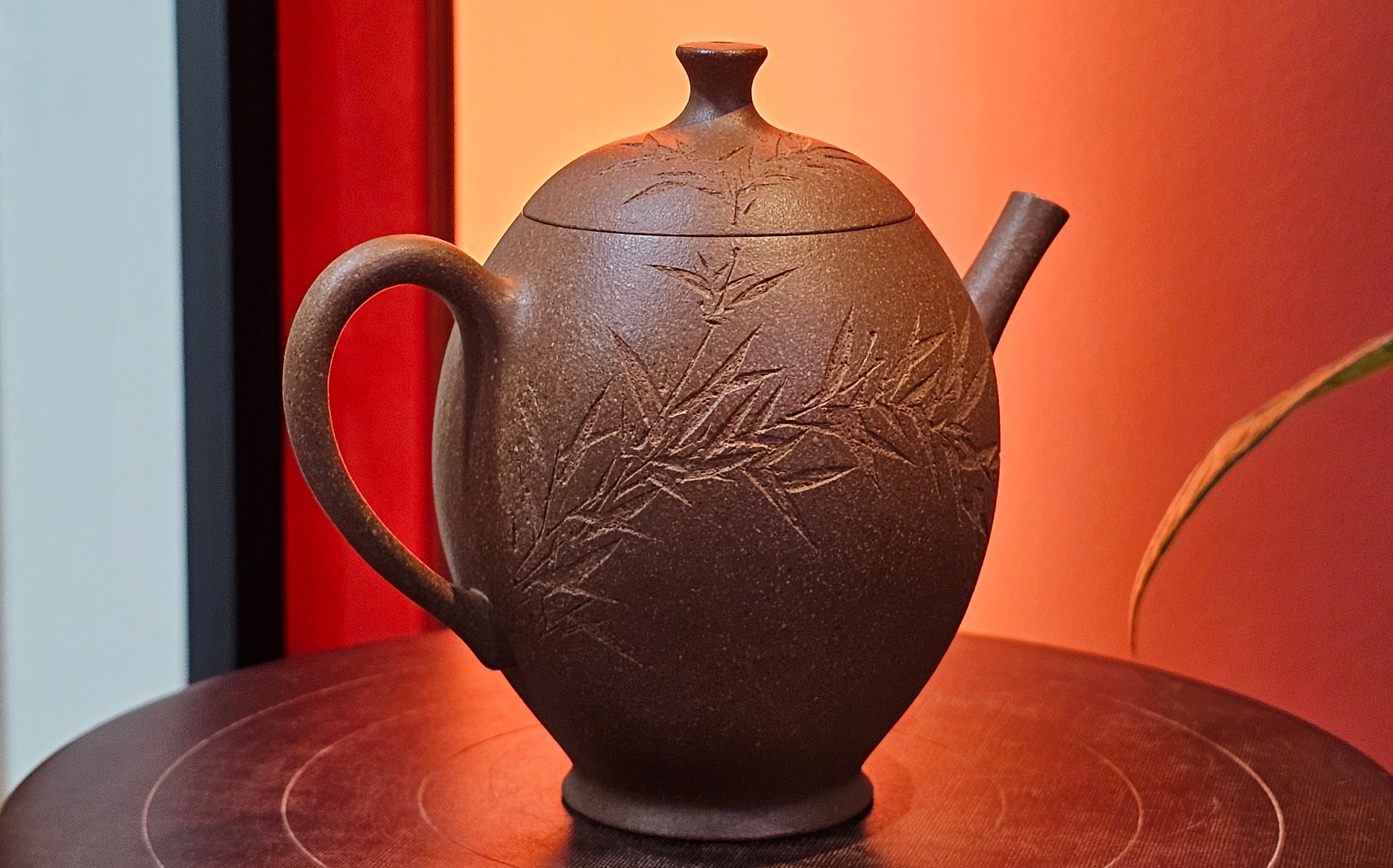 Gao Xiu Hu《高秀壶》, 181.2ml, Bao Shan Duan Ni 宝山段泥, by Craftsman Zhu Shu 朱舒 ~ With Engraving of Bamboos and Verse in Zhuan Shu 篆书 by Craftsman Yi Cheng 逸成!~Congratulations to Mr A.D.P.! 2242hrs 27th Nov 2025, Forest! Belgium🇧🇪!