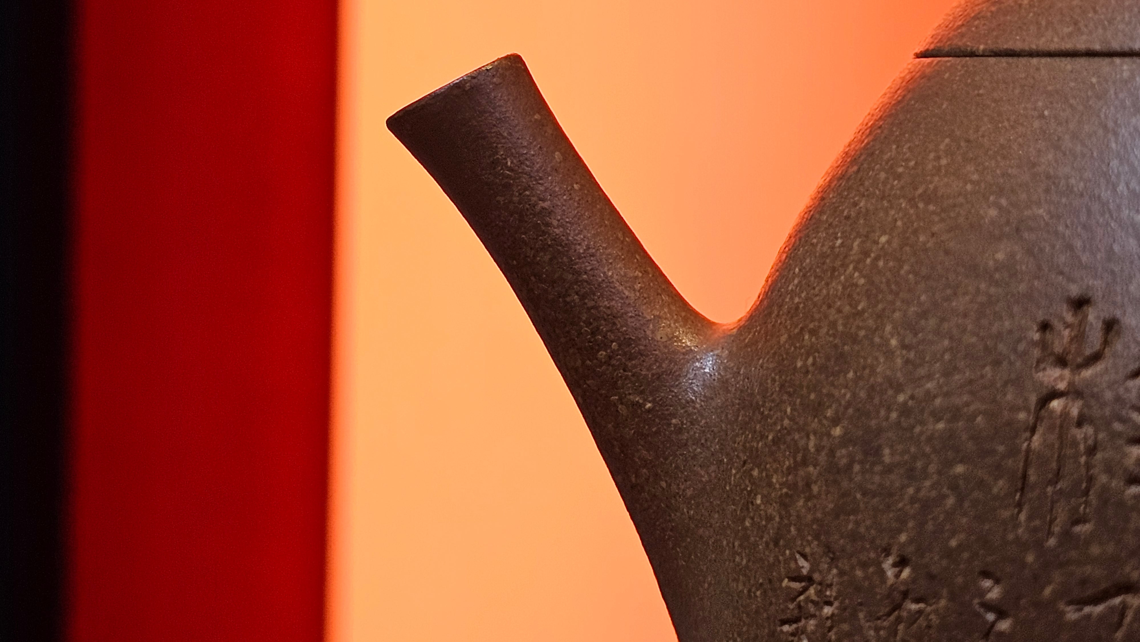 Gao Xiu Hu《高秀壶》, 181.2ml, Bao Shan Duan Ni 宝山段泥, by Craftsman Zhu Shu 朱舒 ~ With Engraving of Bamboos and Verse in Zhuan Shu 篆书 by Craftsman Yi Cheng 逸成!~Congratulations to Mr A.D.P.! 2242hrs 27th Nov 2025, Forest! Belgium🇧🇪!