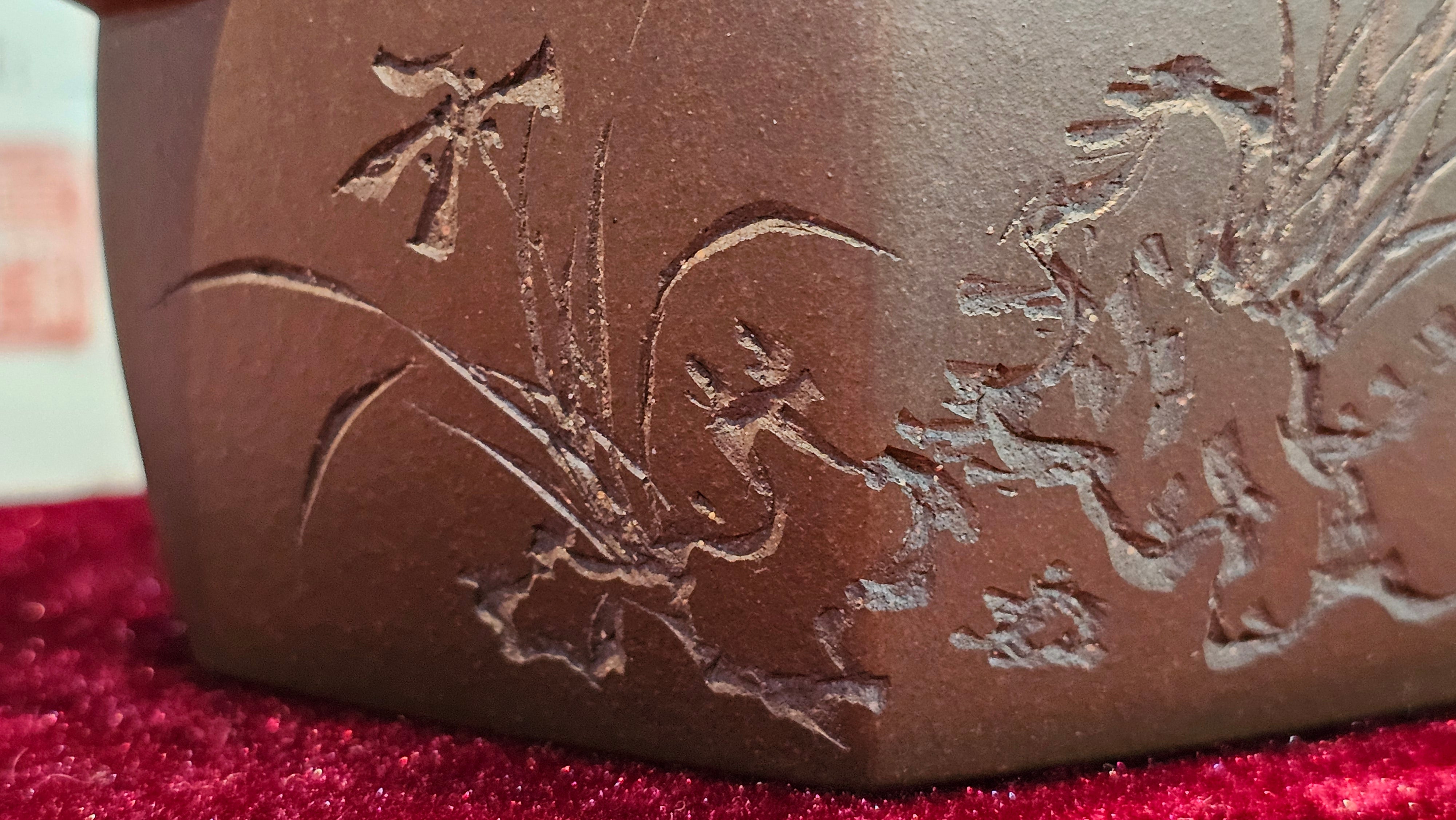 《凌雅六方》~ 六件套组 "Ling Ya Liu Si Fang", WORLD DEBUT! SET of Six (Pitcher, Matching Twin Cups & Twin Trays), Di Cao Qing, by L2A Senior Consummate Artist Yuan Hui! Orchid Engraving by Jin Li ~ Congratulations!to Mr L.C.! 2158hrs 28th Nov 2025, Taylors! SC!