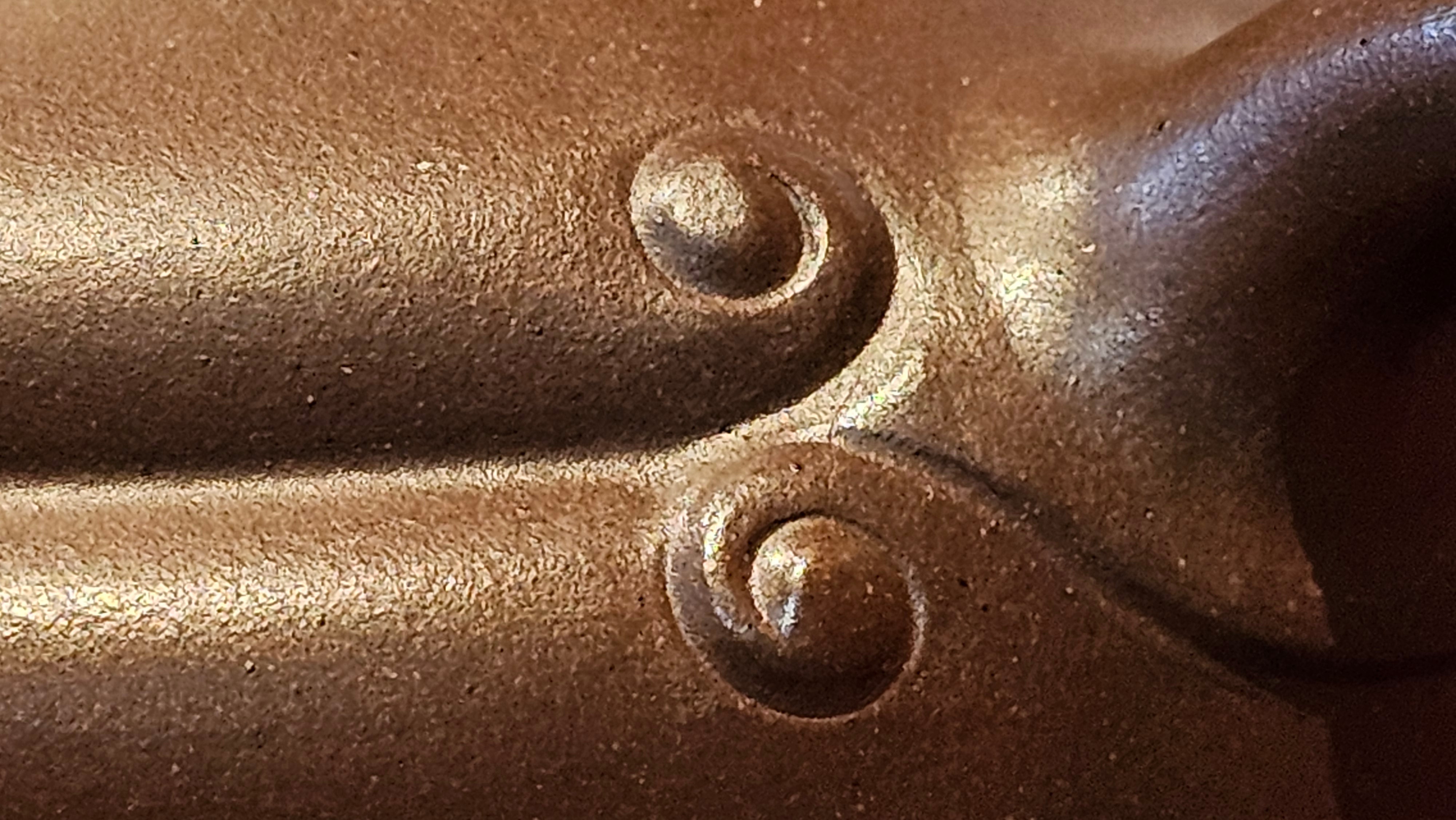 《禅莲宝瓶》"Chan Lian Bao Ping", 215.9ml, High Fired ~ Gao Wen Zi Ni, Ornate Ru Yi Motif Clay Sculpting! with Gold Appliqué! ~ Brand New Design & Crafted by L3A Consummate Master Artist Li Yan Ru ~ Congrats to Mr J.G.! 1235hrs 29th Nov, New Orleans! LA!