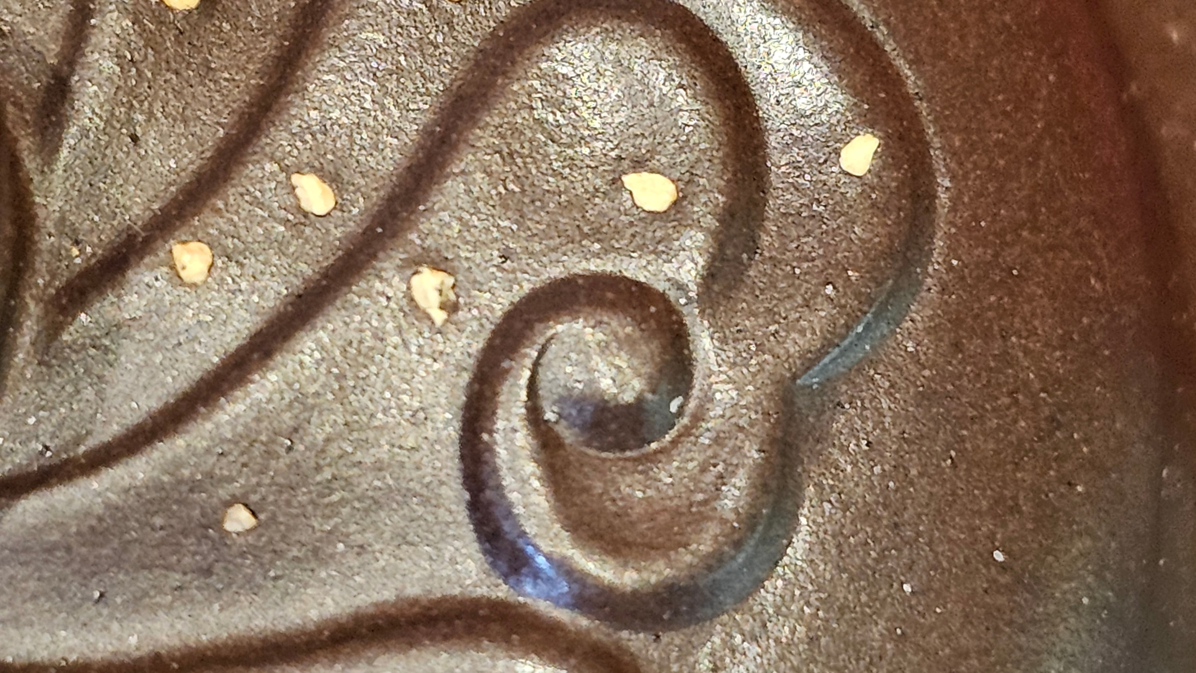 《禅莲宝瓶》"Chan Lian Bao Ping", 215.9ml, High Fired ~ Gao Wen Zi Ni, Ornate Ru Yi Motif Clay Sculpting! with Gold Appliqué! ~ Brand New Design & Crafted by L3A Consummate Master Artist Li Yan Ru ~ Congrats to Mr J.G.! 1235hrs 29th Nov, New Orleans! LA!