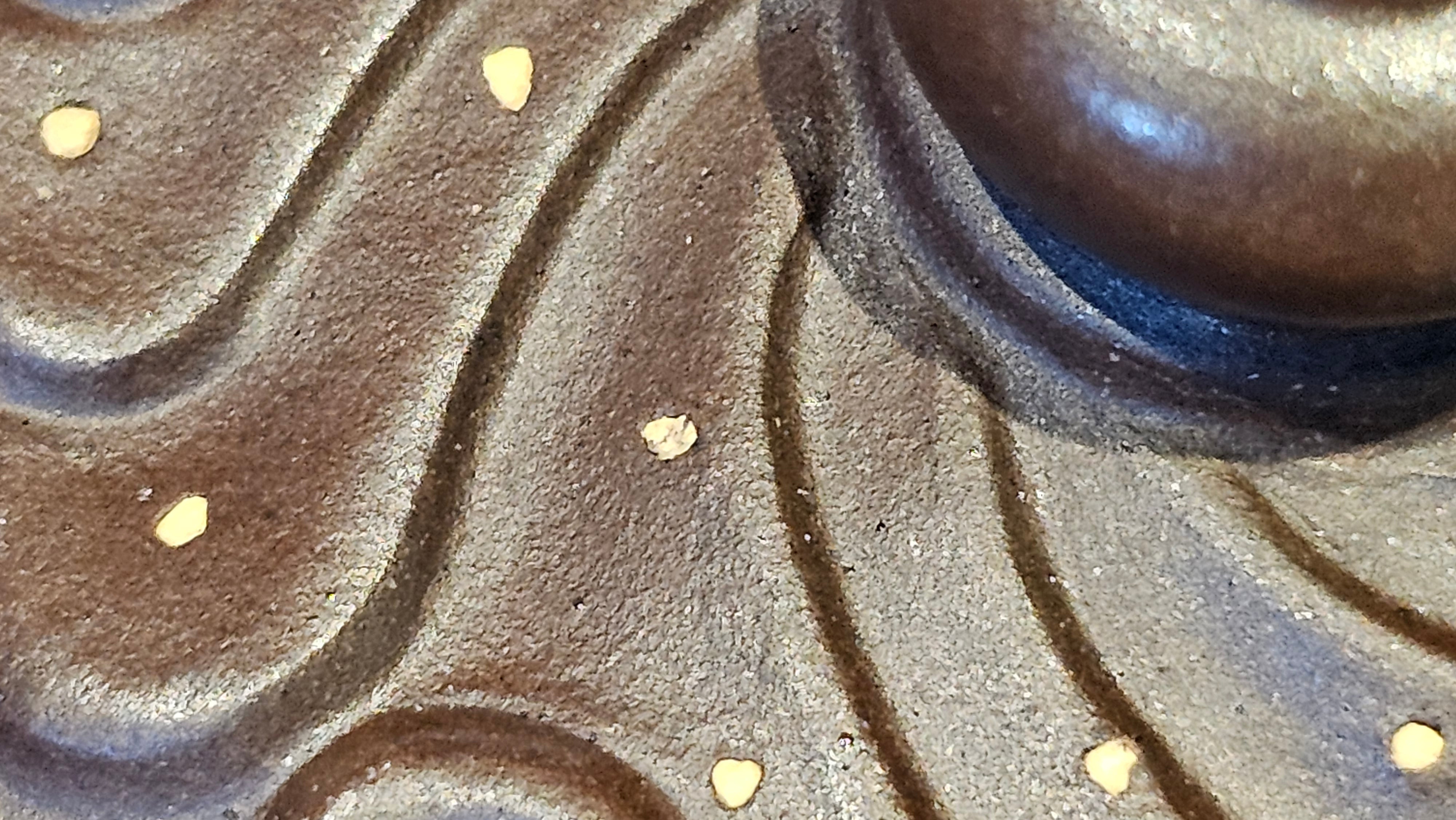 《禅莲宝瓶》"Chan Lian Bao Ping", 215.9ml, High Fired ~ Gao Wen Zi Ni, Ornate Ru Yi Motif Clay Sculpting! with Gold Appliqué! ~ Brand New Design & Crafted by L3A Consummate Master Artist Li Yan Ru ~ Congrats to Mr J.G.! 1235hrs 29th Nov, New Orleans! LA!