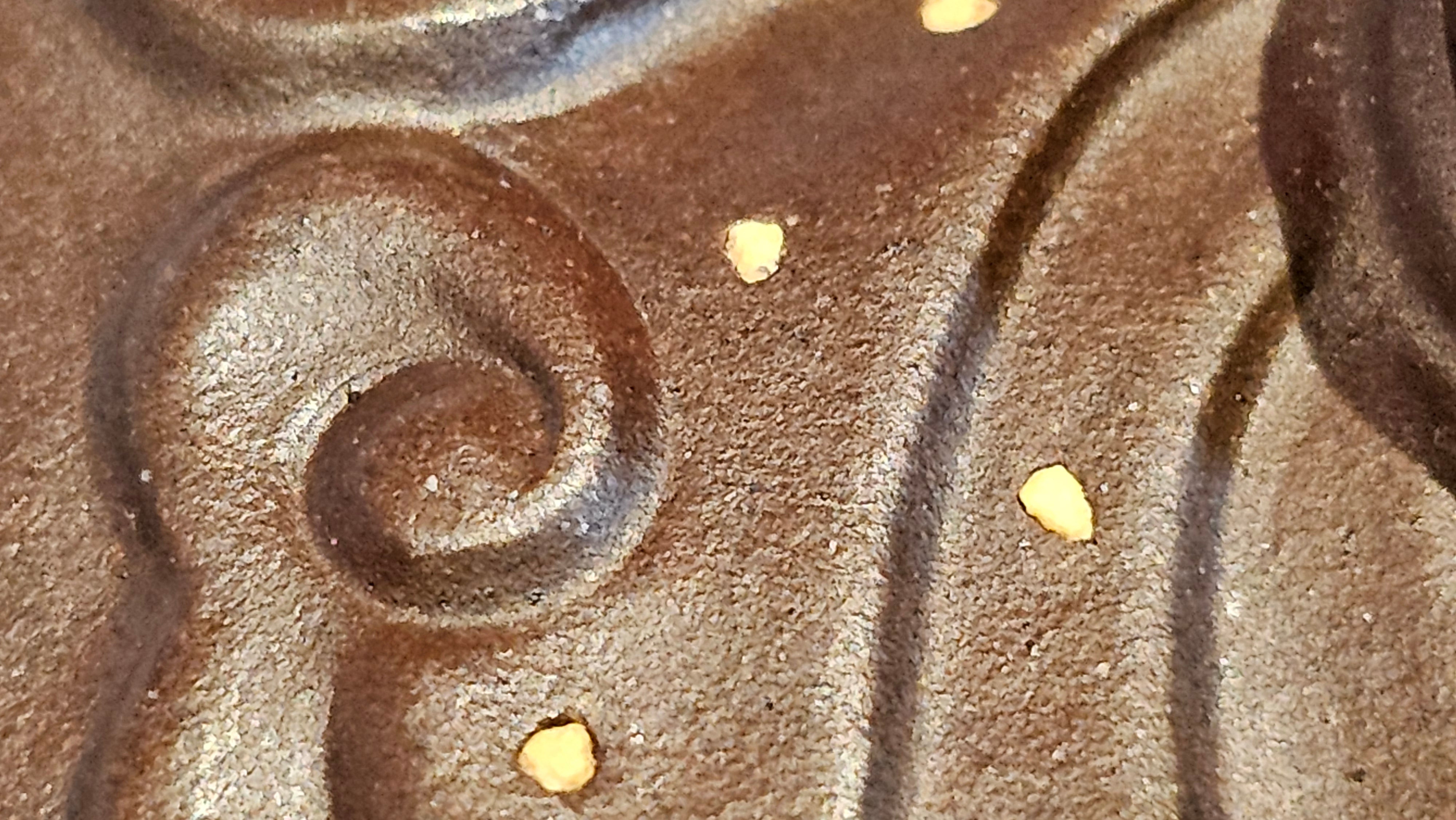 《禅莲宝瓶》"Chan Lian Bao Ping", 215.9ml, High Fired ~ Gao Wen Zi Ni, Ornate Ru Yi Motif Clay Sculpting! with Gold Appliqué! ~ Brand New Design & Crafted by L3A Consummate Master Artist Li Yan Ru ~ Congrats to Mr J.G.! 1235hrs 29th Nov, New Orleans! LA!