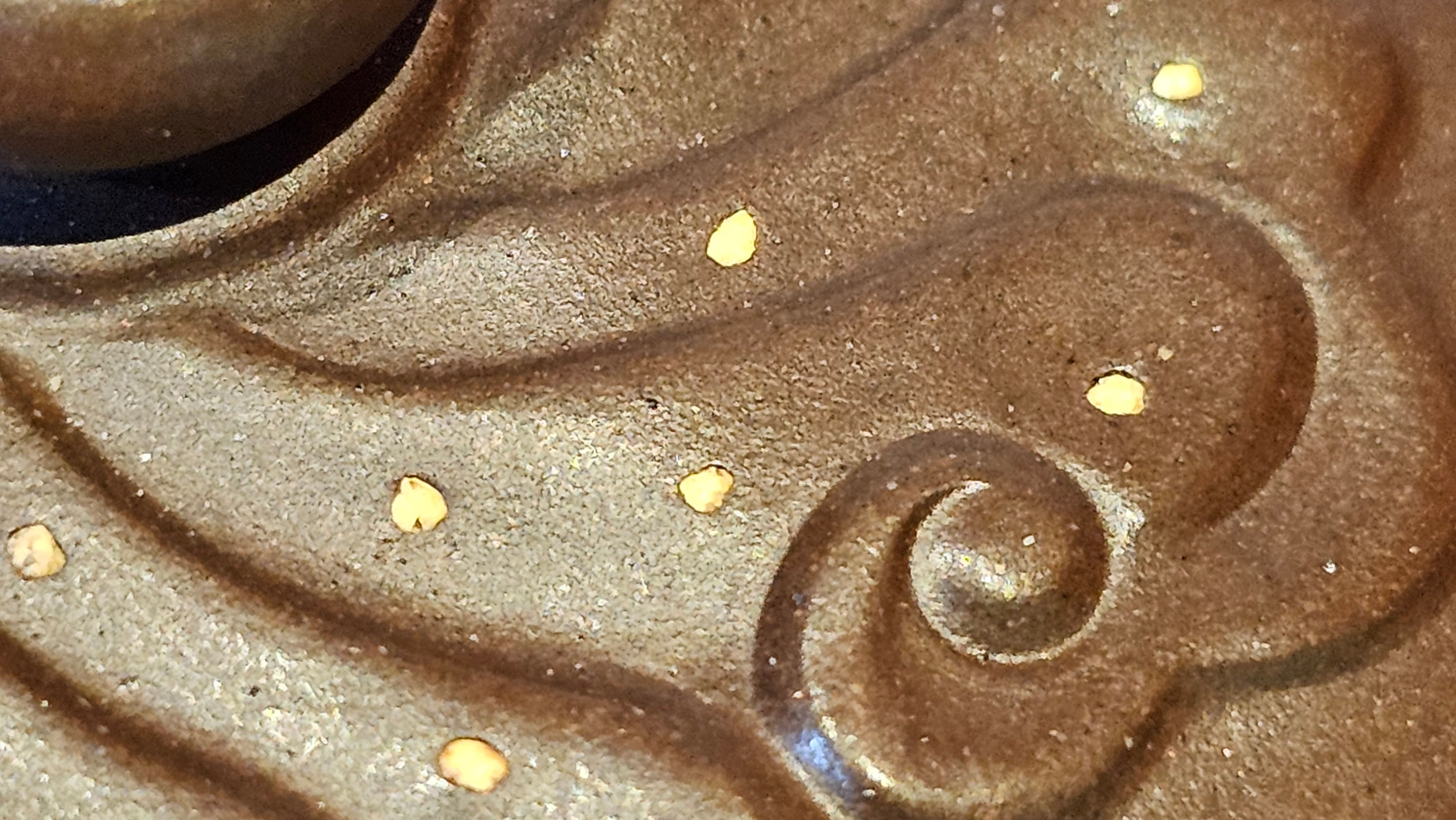 《禅莲宝瓶》"Chan Lian Bao Ping", 215.9ml, High Fired ~ Gao Wen Zi Ni, Ornate Ru Yi Motif Clay Sculpting! with Gold Appliqué! ~ Brand New Design & Crafted by L3A Consummate Master Artist Li Yan Ru ~ Congrats to Mr J.G.! 1235hrs 29th Nov, New Orleans! LA!