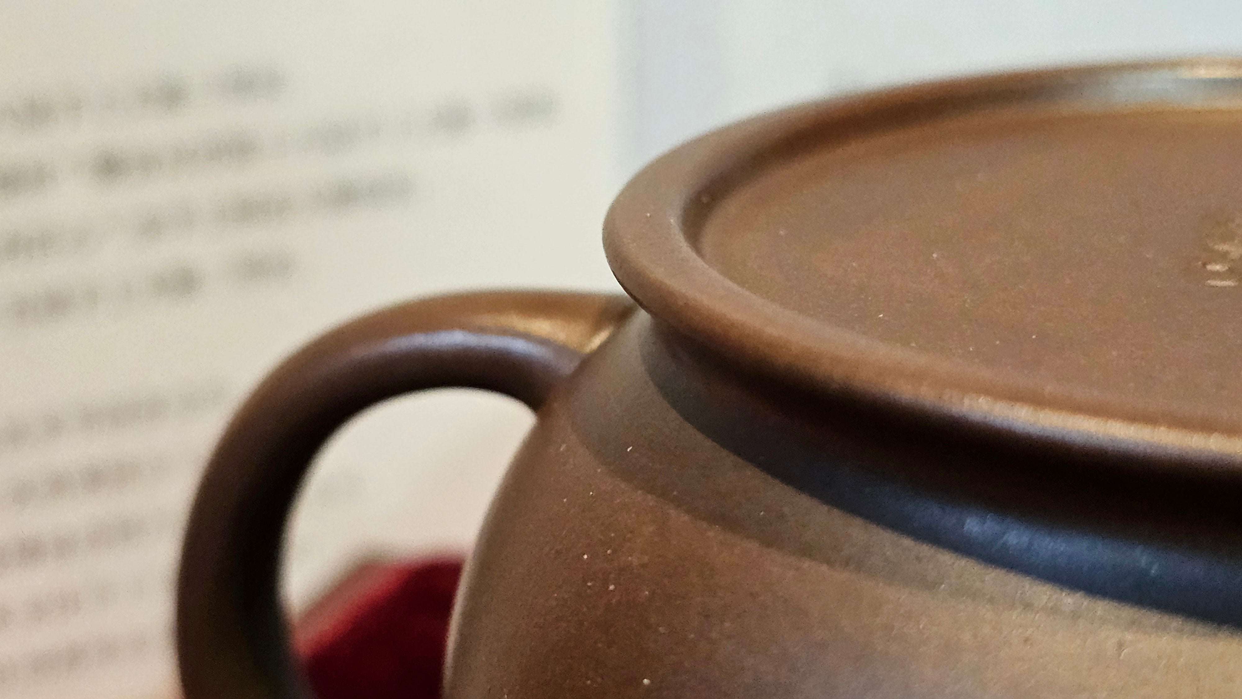 《禅莲宝瓶》"Chan Lian Bao Ping", 215.9ml, High Fired ~ Gao Wen Zi Ni, Ornate Ru Yi Motif Clay Sculpting! with Gold Appliqué! ~ Brand New Design & Crafted by L3A Consummate Master Artist Li Yan Ru ~ Congrats to Mr J.G.! 1235hrs 29th Nov, New Orleans! LA!