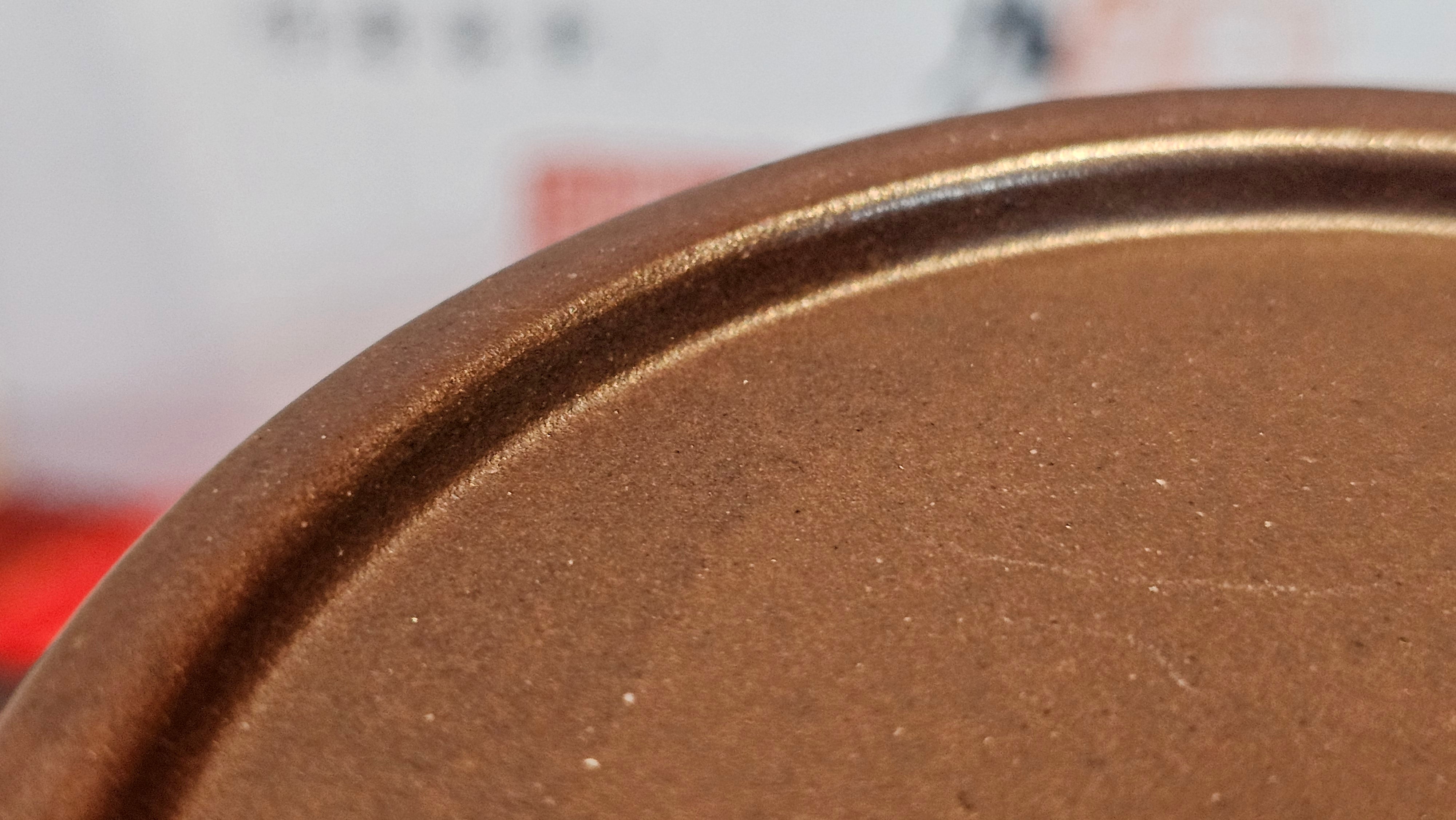 《禅莲宝瓶》"Chan Lian Bao Ping", 215.9ml, High Fired ~ Gao Wen Zi Ni, Ornate Ru Yi Motif Clay Sculpting! with Gold Appliqué! ~ Brand New Design & Crafted by L3A Consummate Master Artist Li Yan Ru ~ Congrats to Mr J.G.! 1235hrs 29th Nov, New Orleans! LA!