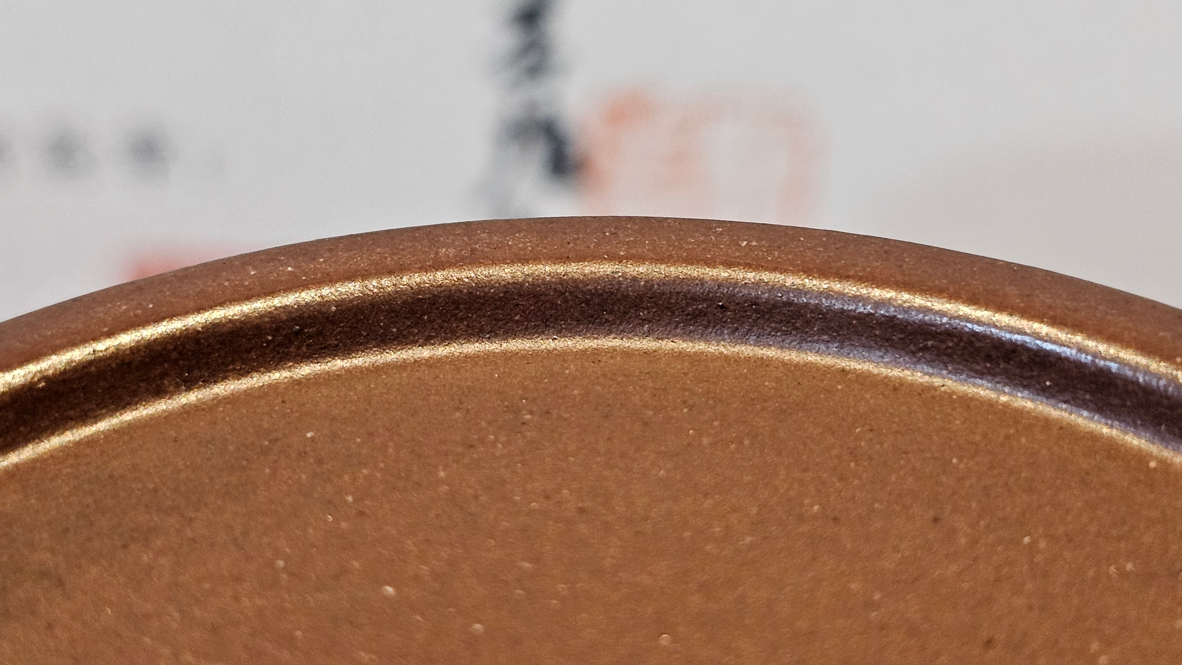 《禅莲宝瓶》"Chan Lian Bao Ping", 215.9ml, High Fired ~ Gao Wen Zi Ni, Ornate Ru Yi Motif Clay Sculpting! with Gold Appliqué! ~ Brand New Design & Crafted by L3A Consummate Master Artist Li Yan Ru ~ Congrats to Mr J.G.! 1235hrs 29th Nov, New Orleans! LA!