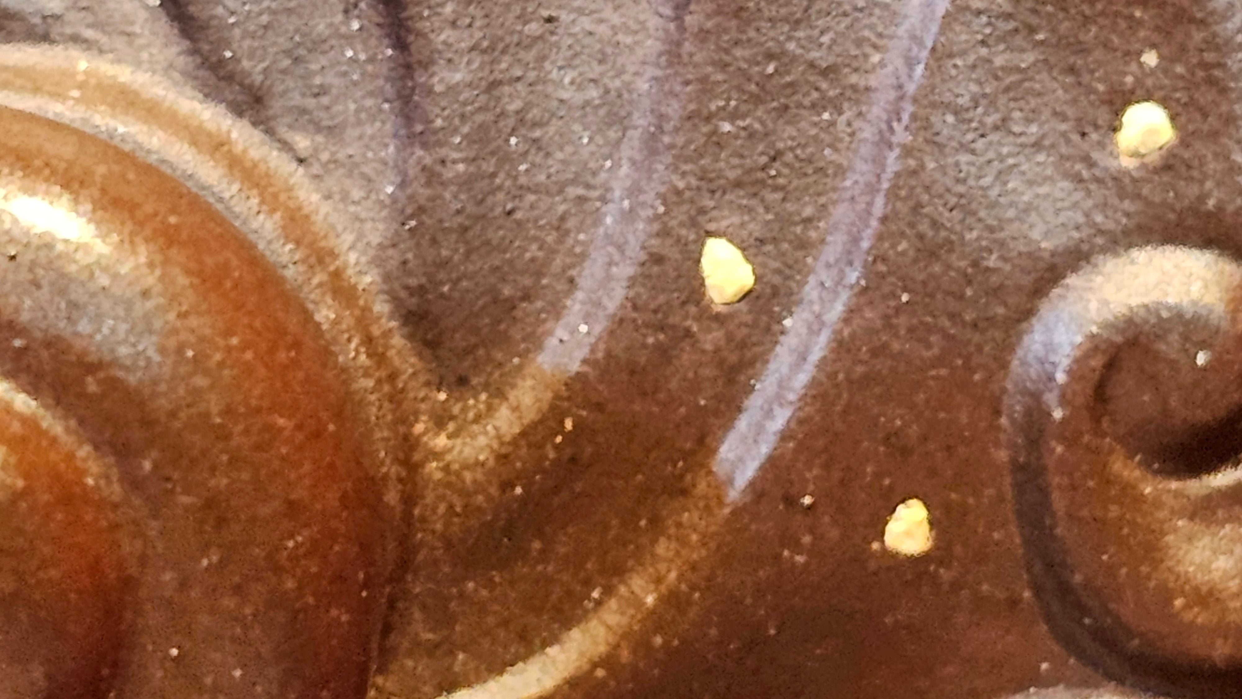 《禅莲宝瓶》"Chan Lian Bao Ping", 215.9ml, High Fired ~ Gao Wen Zi Ni, Ornate Ru Yi Motif Clay Sculpting! with Gold Appliqué! ~ Brand New Design & Crafted by L3A Consummate Master Artist Li Yan Ru ~ Congrats to Mr J.G.! 1235hrs 29th Nov, New Orleans! LA!