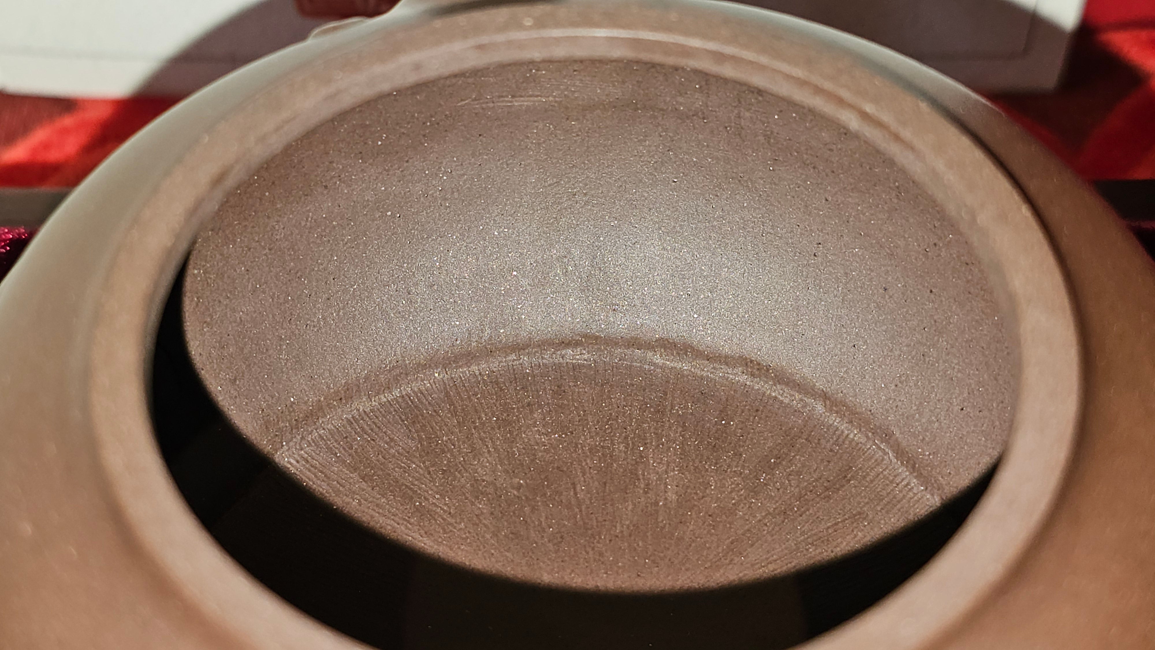 《禅莲宝瓶》"Chan Lian Bao Ping", 215.9ml, High Fired ~ Gao Wen Zi Ni, Ornate Ru Yi Motif Clay Sculpting! with Gold Appliqué! ~ Brand New Design & Crafted by L3A Consummate Master Artist Li Yan Ru ~ Congrats to Mr J.G.! 1235hrs 29th Nov, New Orleans! LA!