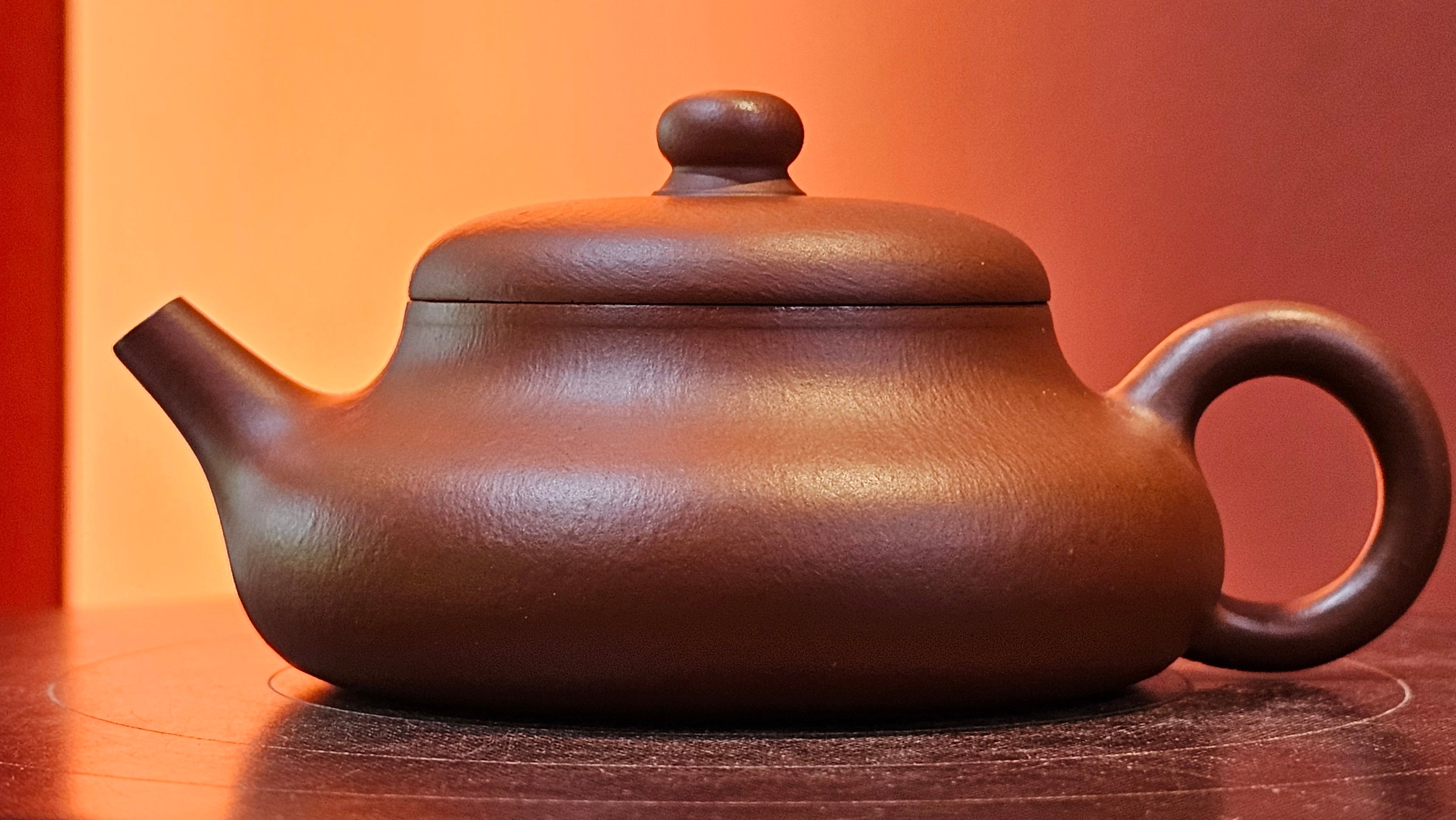 Jing Le 静乐 ~ "Quiet happiness", 79.8ml, Xiao Mei Yao Zhu Ni 小煤窑朱泥, by our Collaborative Craftsman Wang Xing 王兴 ~ Congratulations!to Mr J.T.! 1415hrs 1st Dec 2025, Fargo! ND!