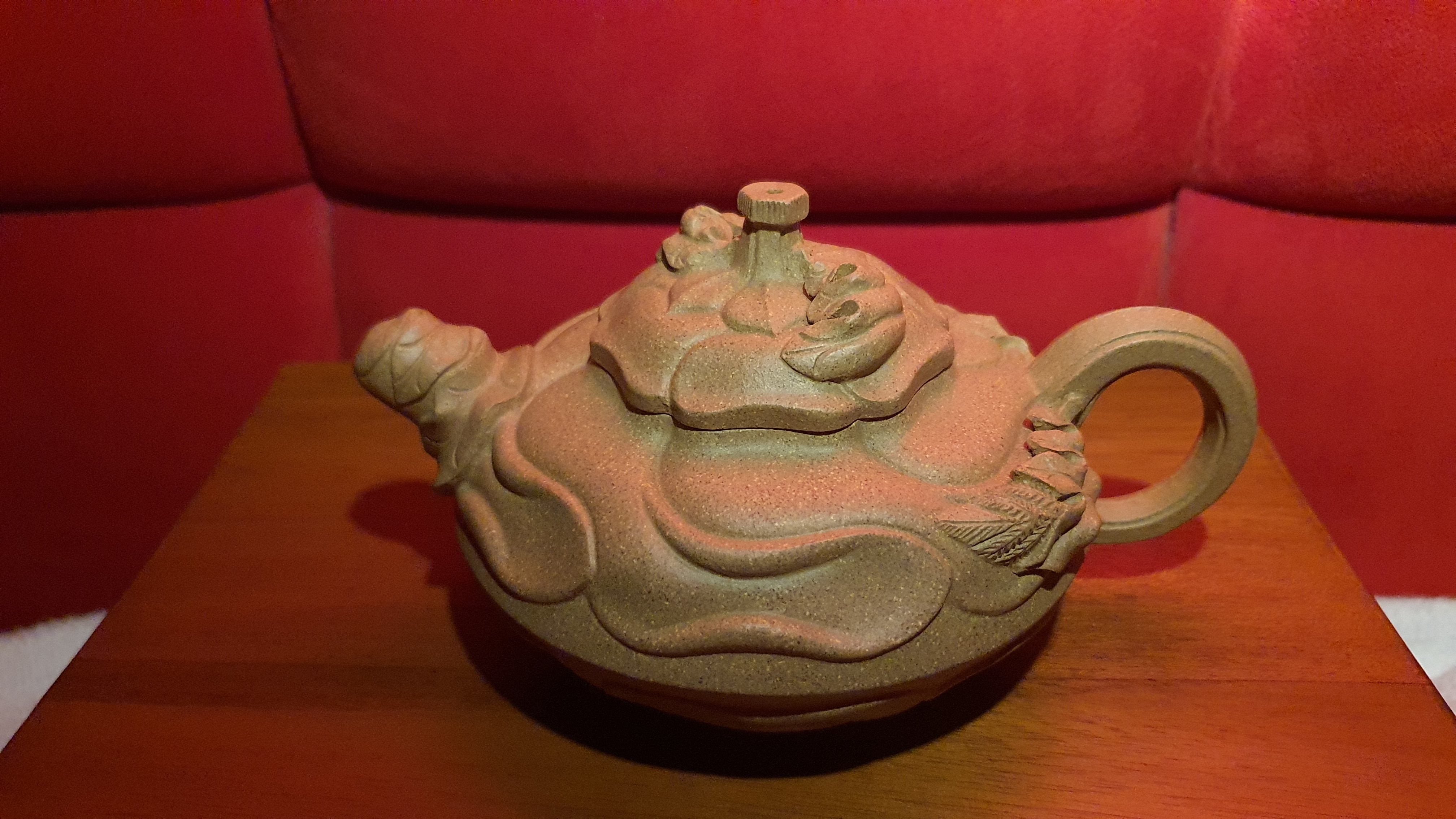 "Feng Juan Kui" 风卷葵 - Ornate Pot by L4 Associate Master Artist Zhang Ke 张轲
