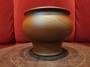 Fully-Handmade BenShan ZhuNi 本山朱泥 ZiSha Cup, by our collaborative Craftsman Xi She 匠人 喜舍